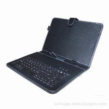 10.1-inch Universal Tablet PC Keyboard Case, Two-sides Leather
